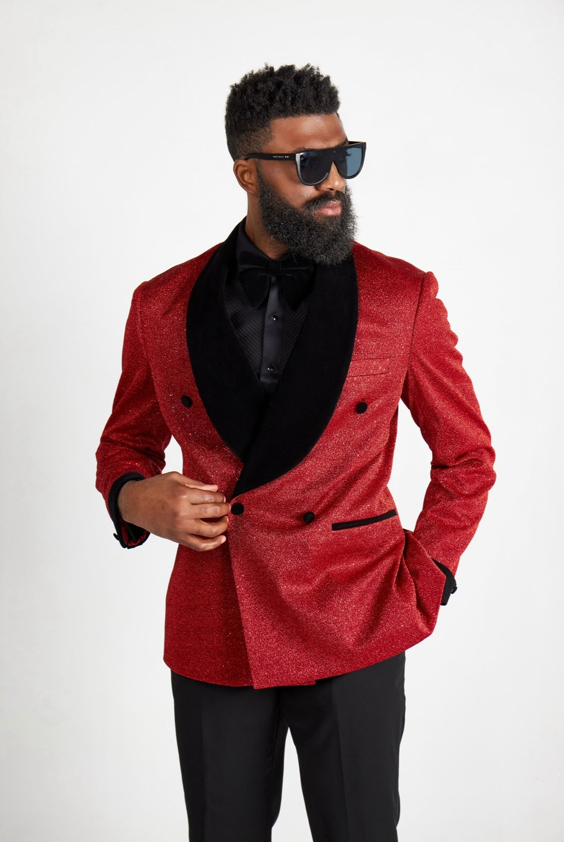 Red Indigo Double Breasted Tuxedo
