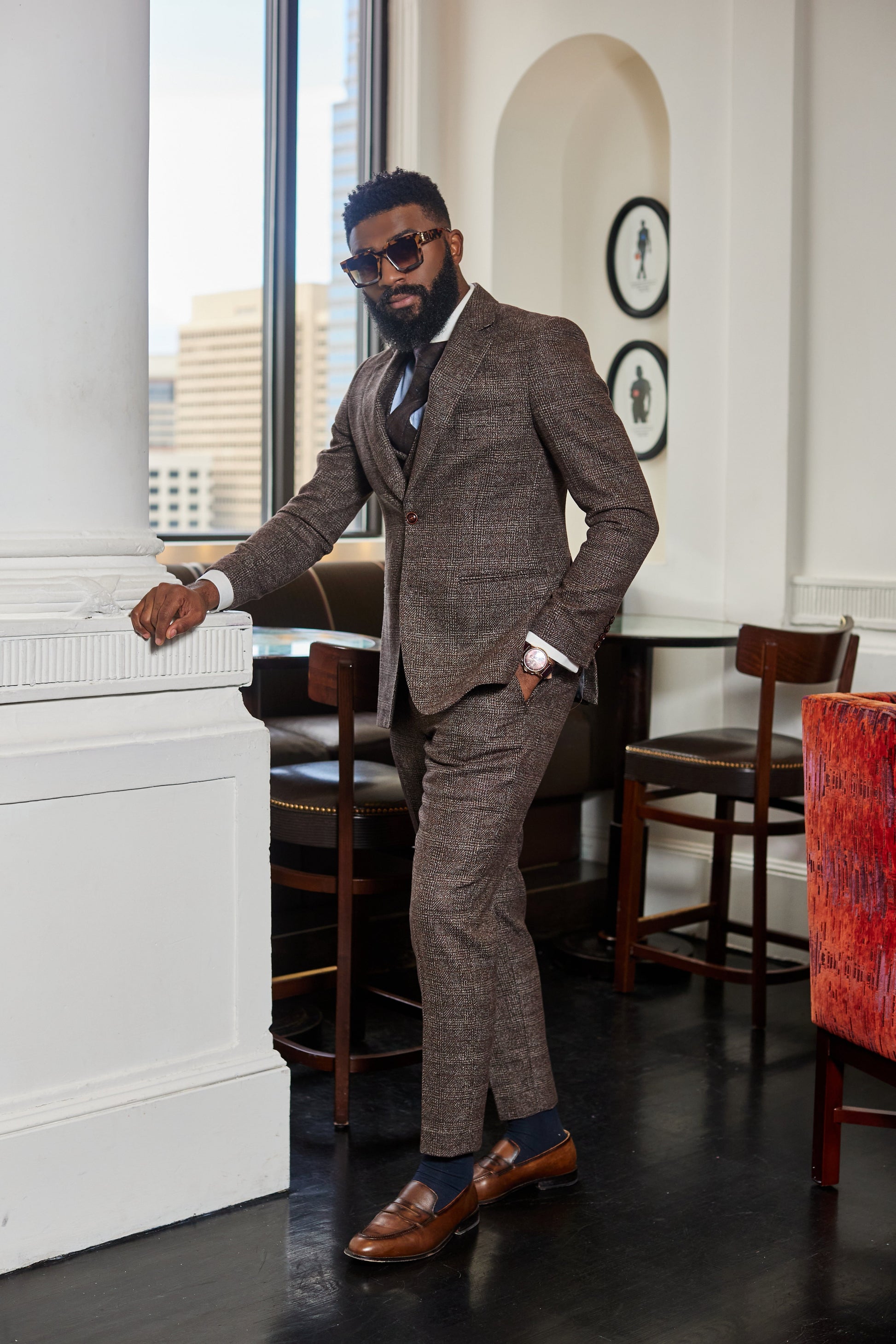 The Hudson Brown Suit