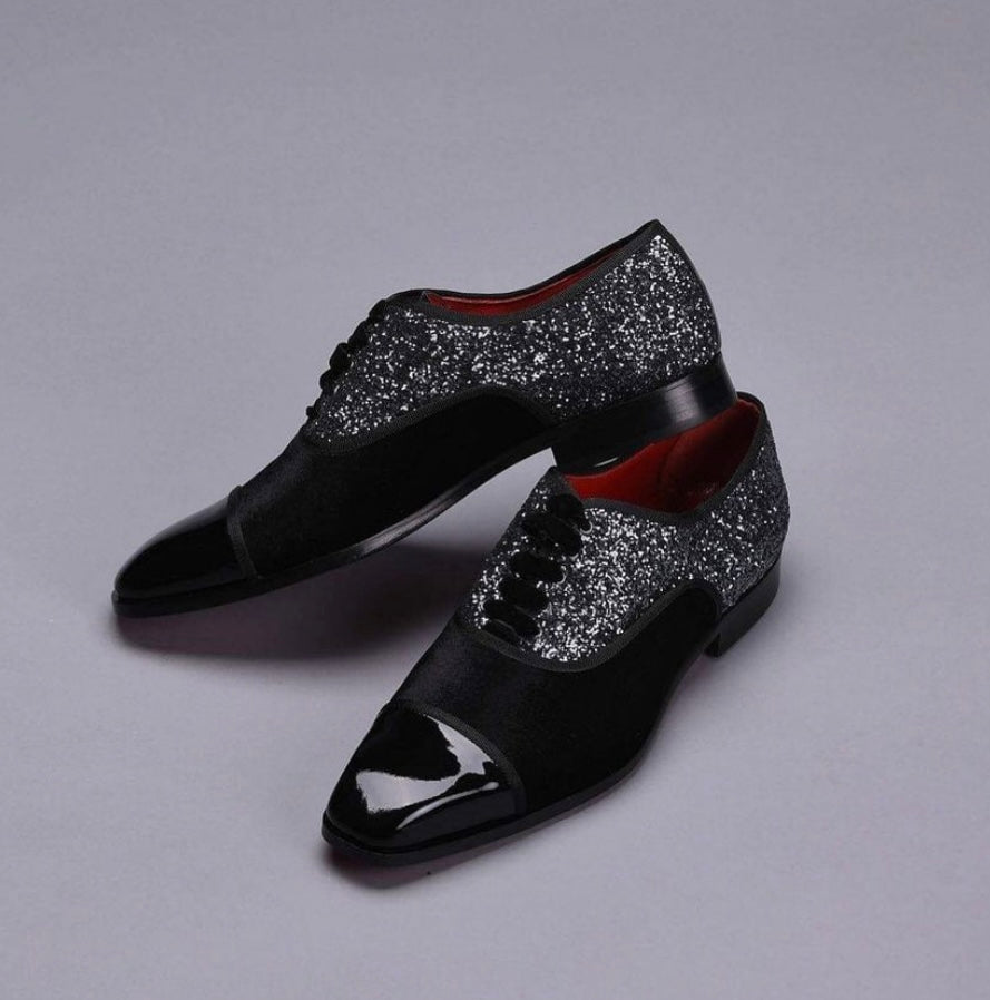 Henry Flat Men's Formal Shoes Black & Silver / 14