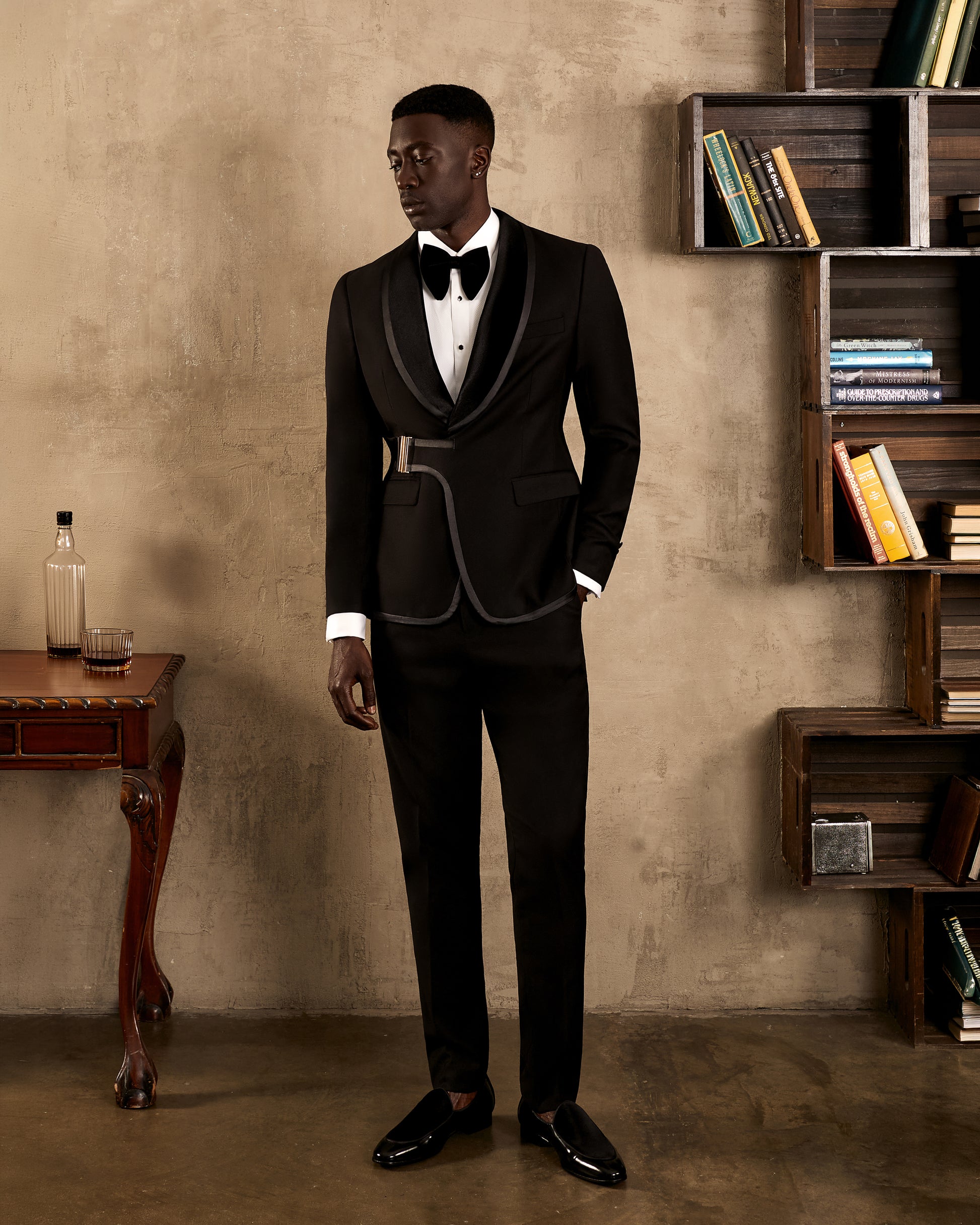 Midnight Velvet Shawl-Lapel Tuxedo