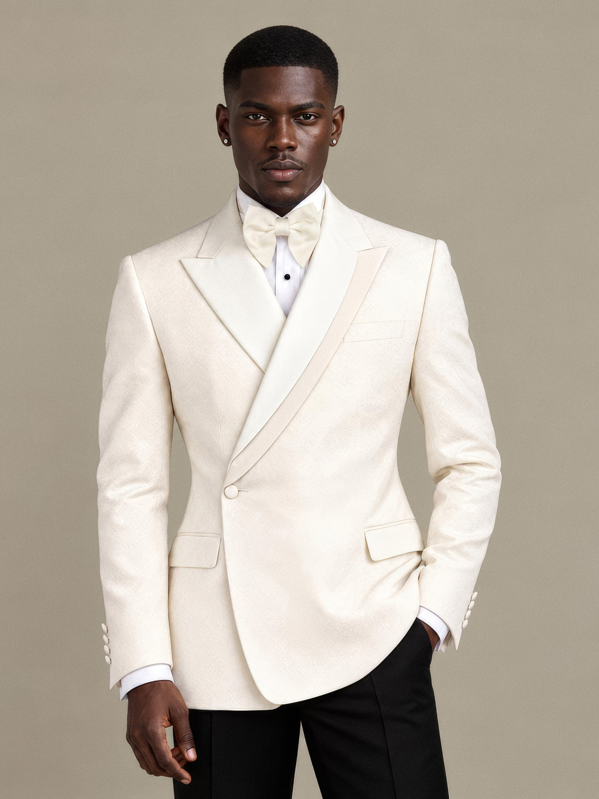 Ivory Royal Double-Breasted Tuxedo