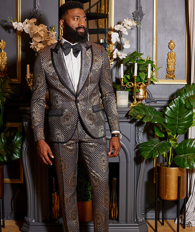 Gold Print Tuxedo
