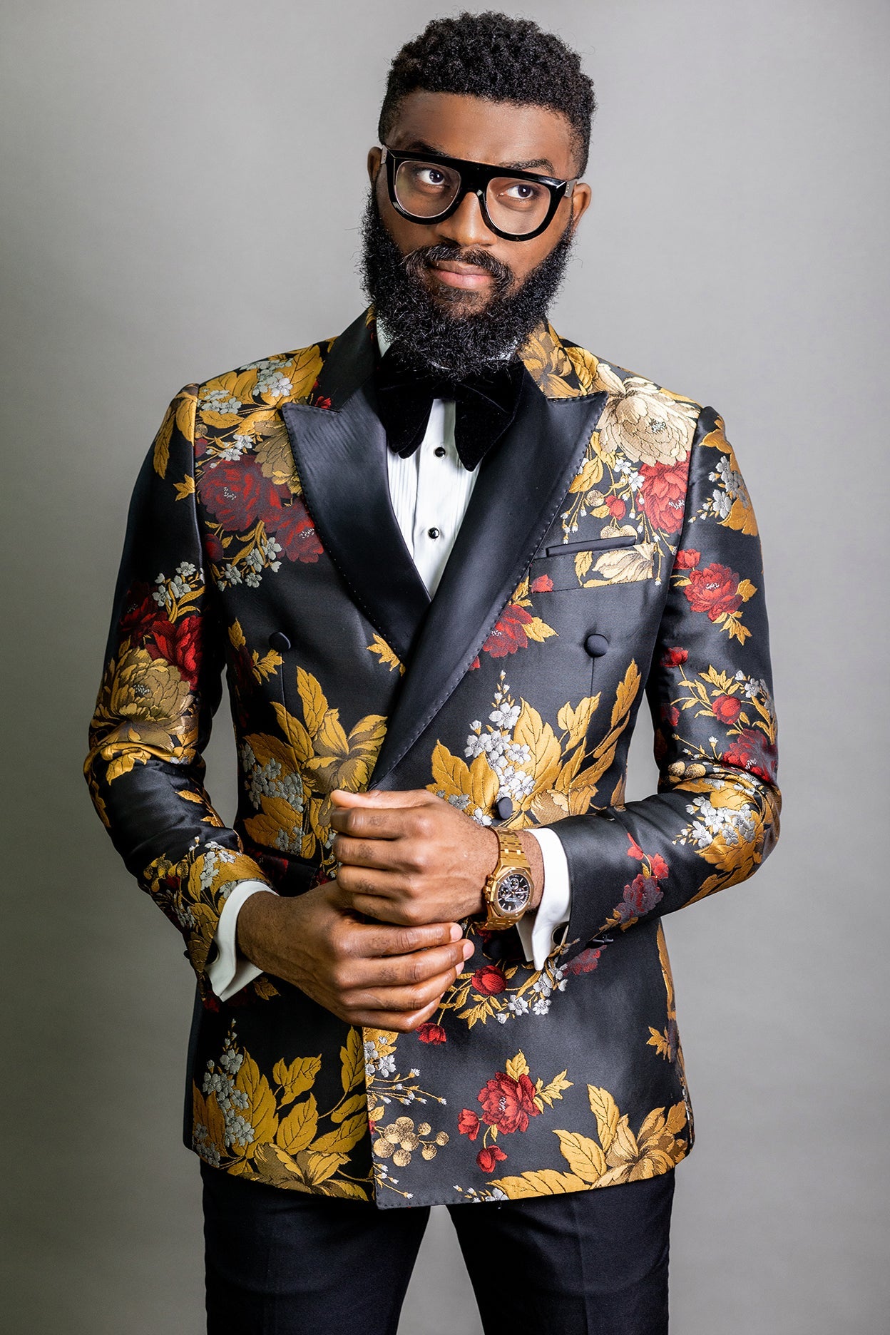 Veste croisée à fleurs Hamilton 
