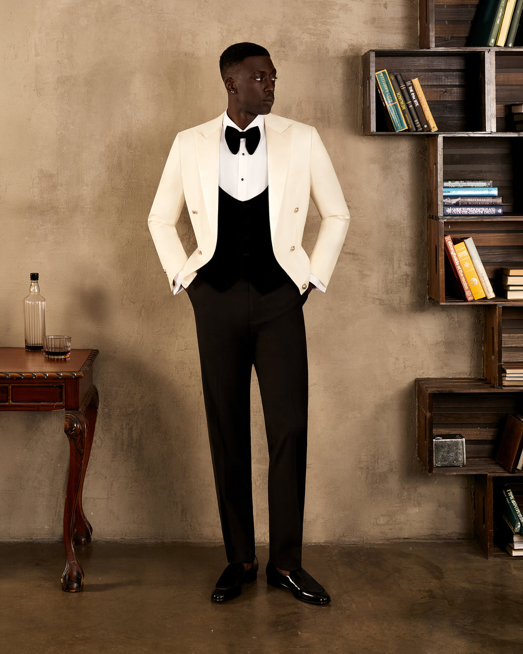 Noir & Ivory Cropped Tuxedo