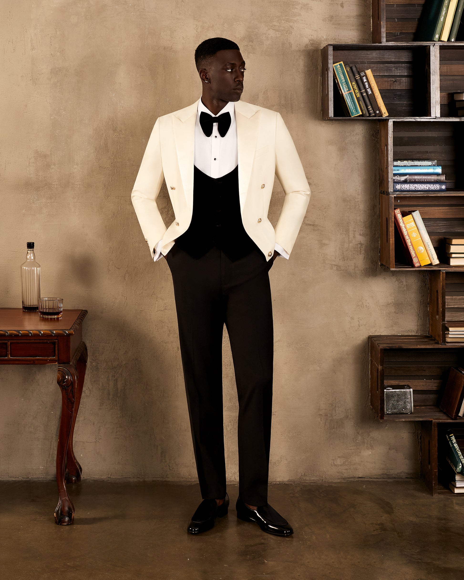 Noir & Ivory Cropped Tuxedo