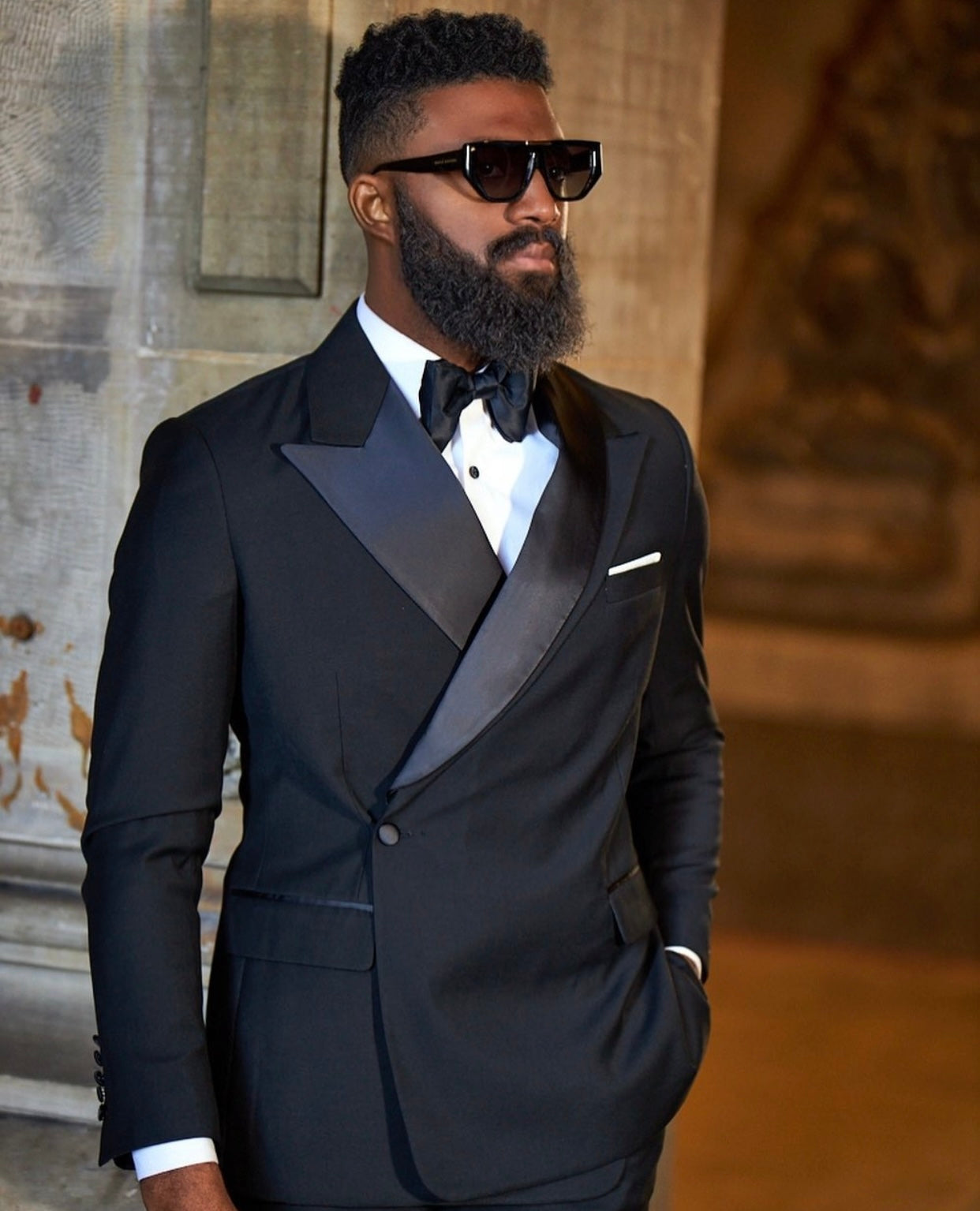 Close up Darby Black Tuxedo Suit for Men