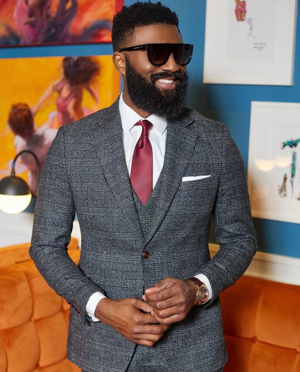 man in Hudson Grey Suit