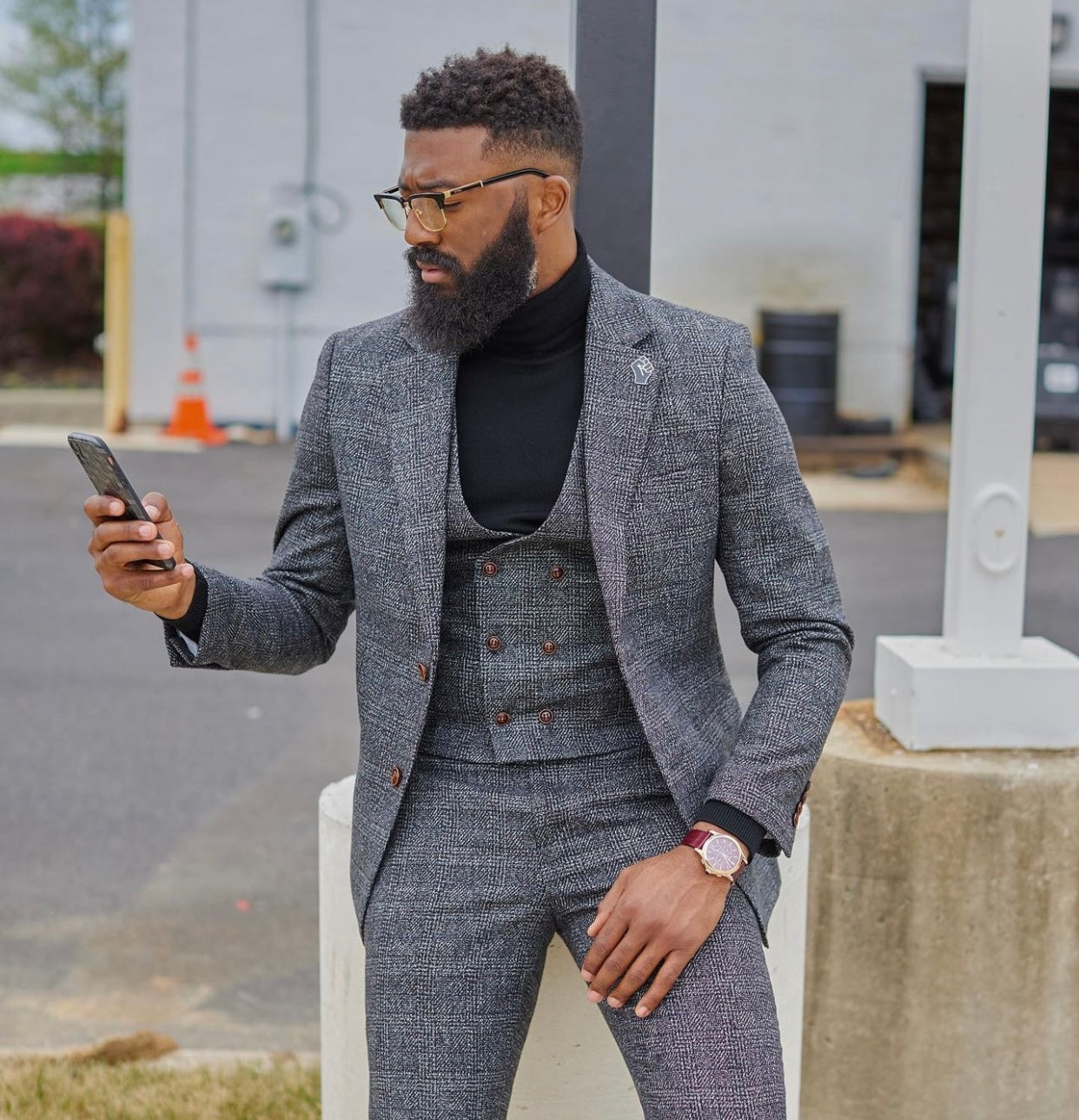 Hudson Grey Suit | Single Breasted Grey Suit – Henry Couture Paris