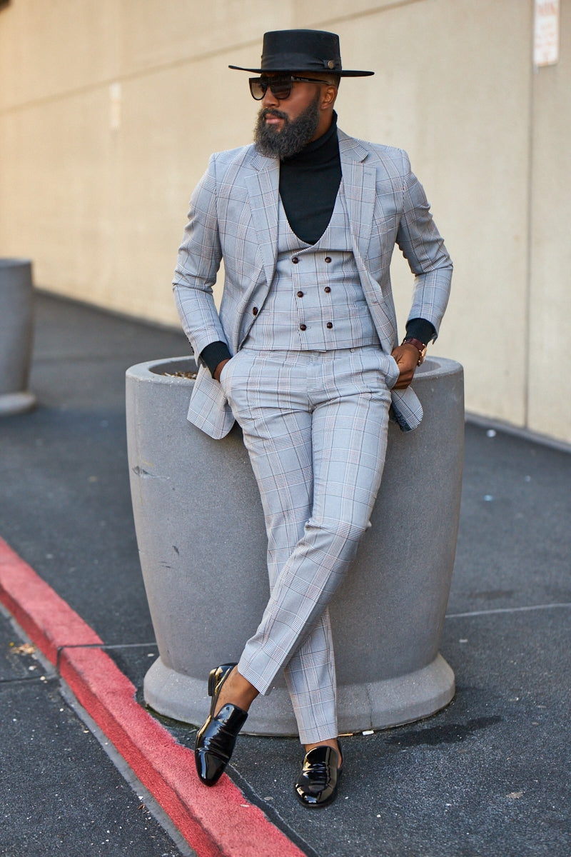 A men in The Twain Grey Suit