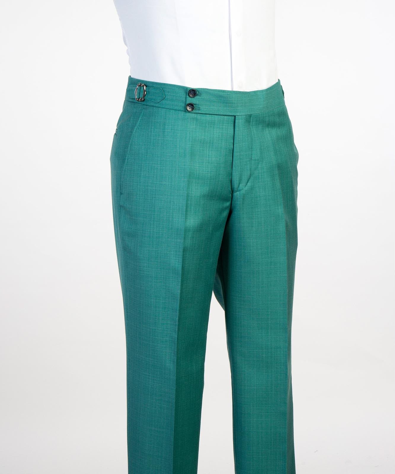 Men's Three-Piece Wedding Suit | Modern Tailored Formal Suit | Aqua Blue