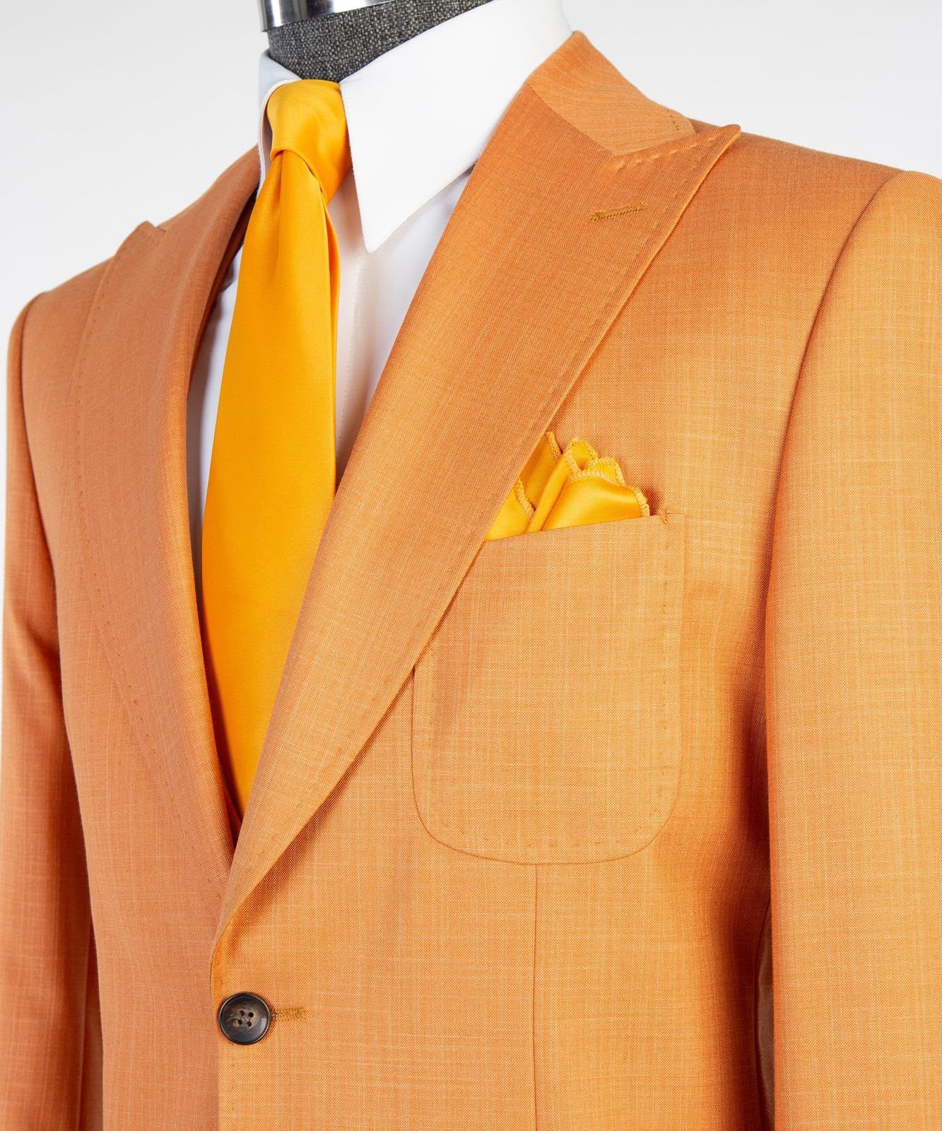 Men's Three-Piece Wedding Suit | Modern Tailored Formal Suit | Burnt Orange