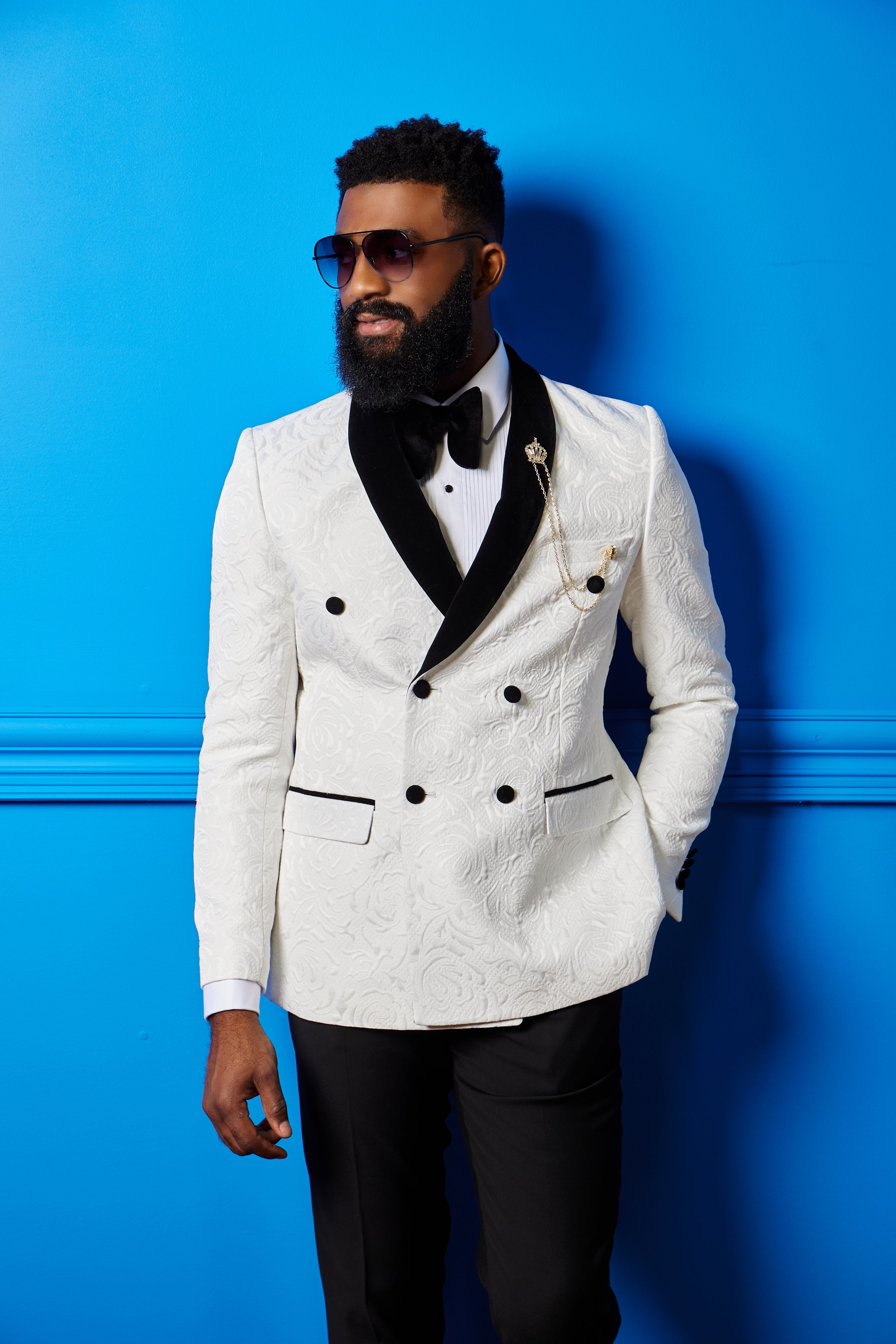 Men in Floral Paisley Tuxedo