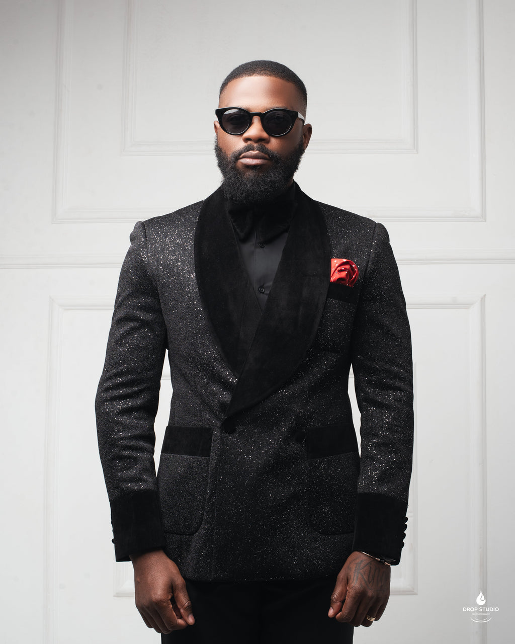 Man in Midnight Stardust Tuxedo