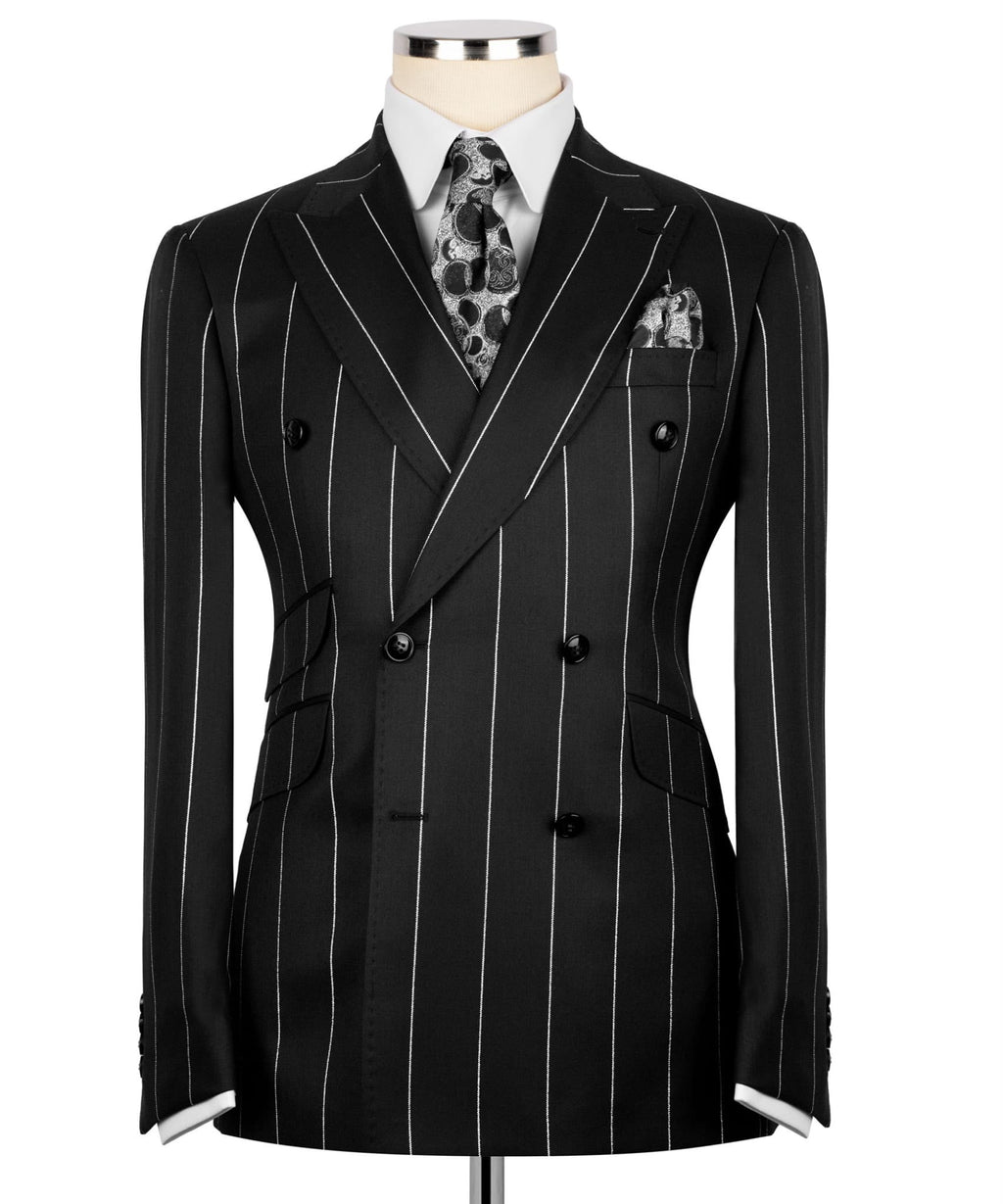 Men's Double-Breasted Pinstripe Suit