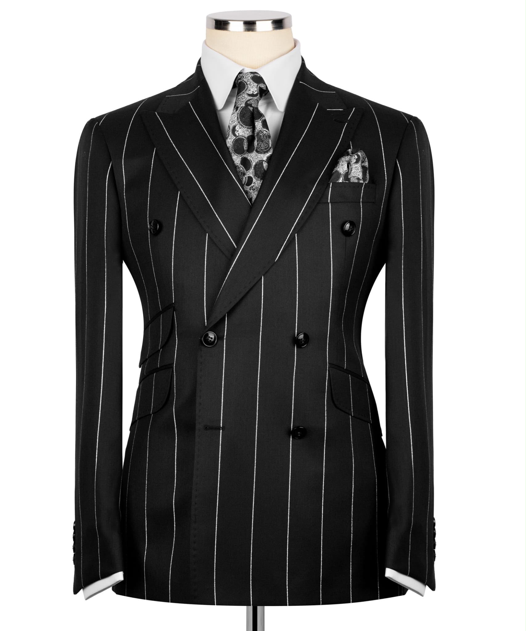 Men's Double-Breasted Pinstripe Suit