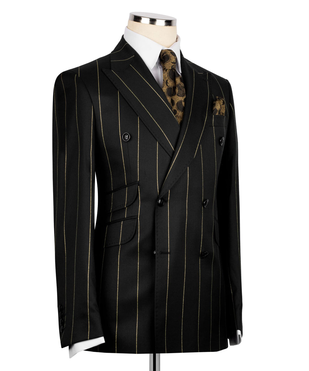 Men's Double-Breasted Pinstripe Suit