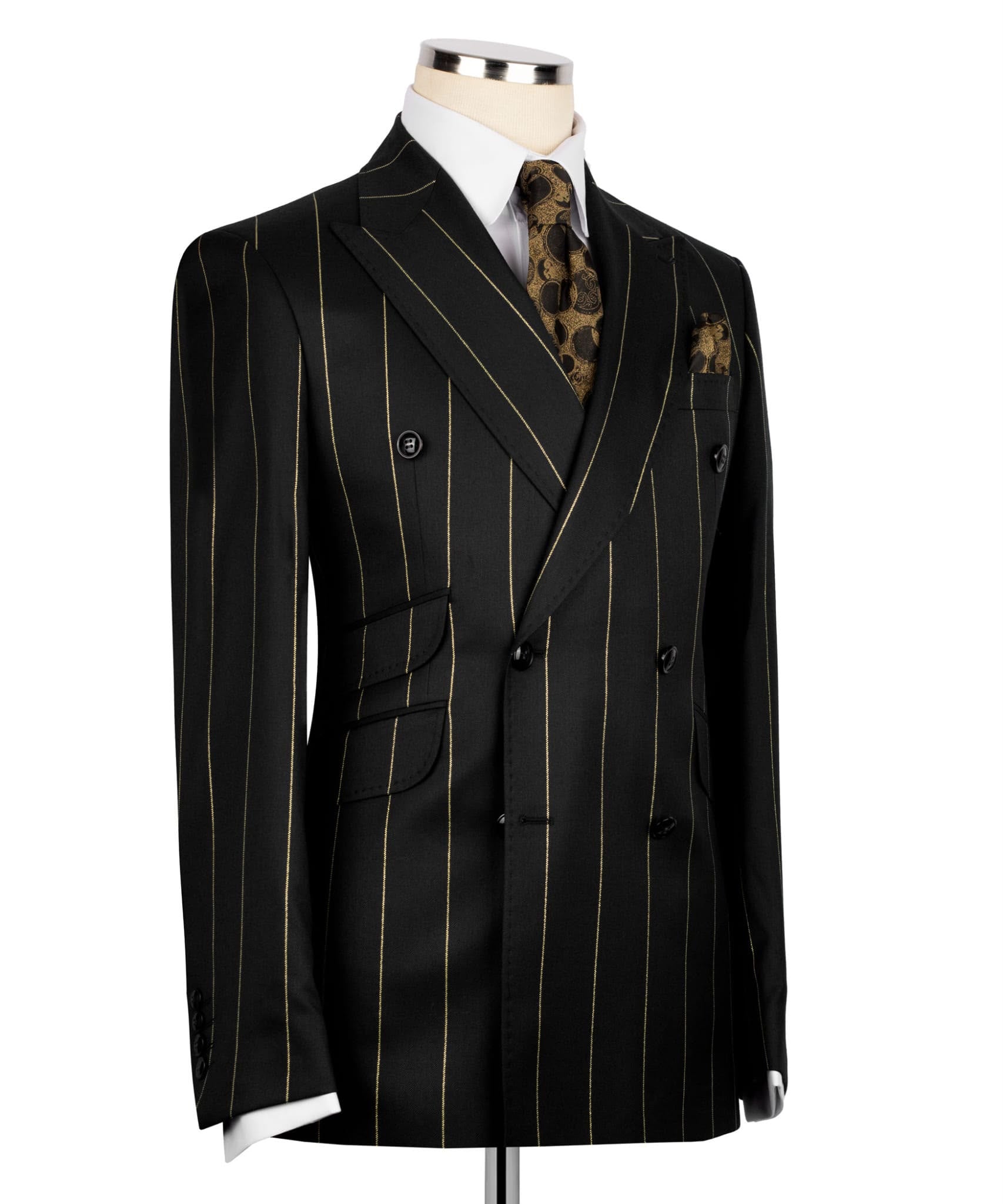 Men's Double-Breasted Pinstripe Suit